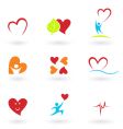 Cardiology and people icons vector image