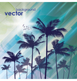 Exotic Palm Trees Background vector image