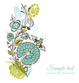 Beautiful Floral Background - retro flowers vector image