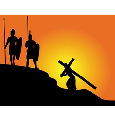Carrying the cross vector image