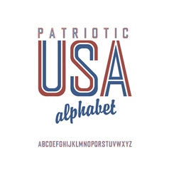 Patriot alphabet vector image