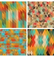 Seamless abstract geometric patterns set vector image
