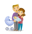 Couple with baby vector image