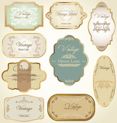Vintage labels vector image