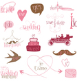 Romantic wedding design elements -for invitation s vector image