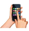 Touchscreen smart phone vector image