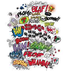 Comic book words vector image
