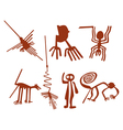 Nazca lines set vector image