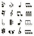 Musical icons vector image