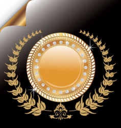 Laurel wreath medallion vector image