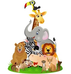 Animal safari Animal safari vector image
