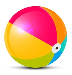 Colorful Beach Ball Isolated on White Background vector image