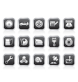 Car parts and characteristics icons vector image