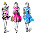 Artistic Fashion Sketches vector image