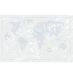Nautical grunge world map vector image