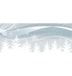 Snow falls on the white Christmas tree Snow falls on the white Christmas tree vector image