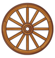 Old wooden wheel vector image