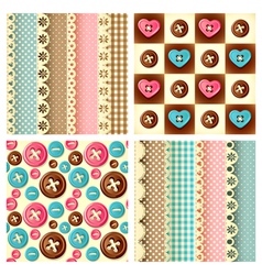 Craft seamless pattern vector image