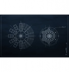 Drawing mechanism on a dark vector image