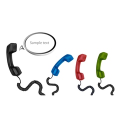 Set with telephone receivers vector image