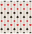 Seamless background with card suits vector image