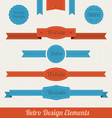 Retro web elements vector image