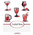 Summer drinks vector image