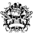 Skull with crown vector image