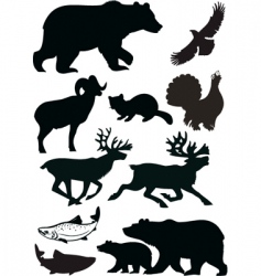 Wild animals vector image