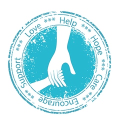 Hand of the child in father encouragement help vector image