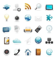 Web and internet icon set vector image