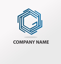 Logo with the letter G vector image