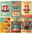 Independence posters set vector image