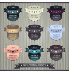 Premium quality labels vector image
