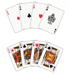 Poker aces and kings vector image