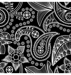 Paisley seamless background vector image