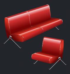 Sofa and chair vector image