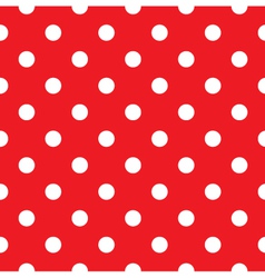 Red polka dot seamless pattern design vector image