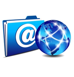 Email folder and communication Internet World vector image