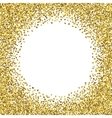 Round glitter gold frame vector image