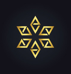 Star prism gold logo Star prism gold logo vector image