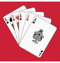Full house aces and kings vector image
