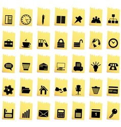 Business and office set vector image