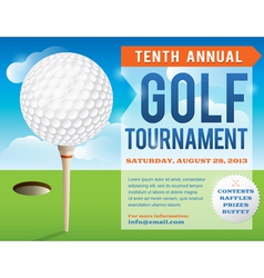 Golf Tournament Invitation Design vector image