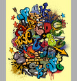 Graffiti alphabet vector image