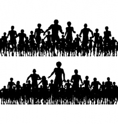 Running foregrounds vector image