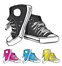 A pair of sneackers vector image
