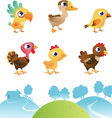 Set of different birds vector image