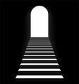 Staircase to arch door vector image