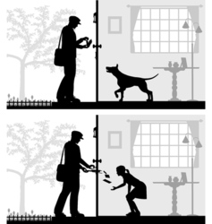 Post delivery vector image
